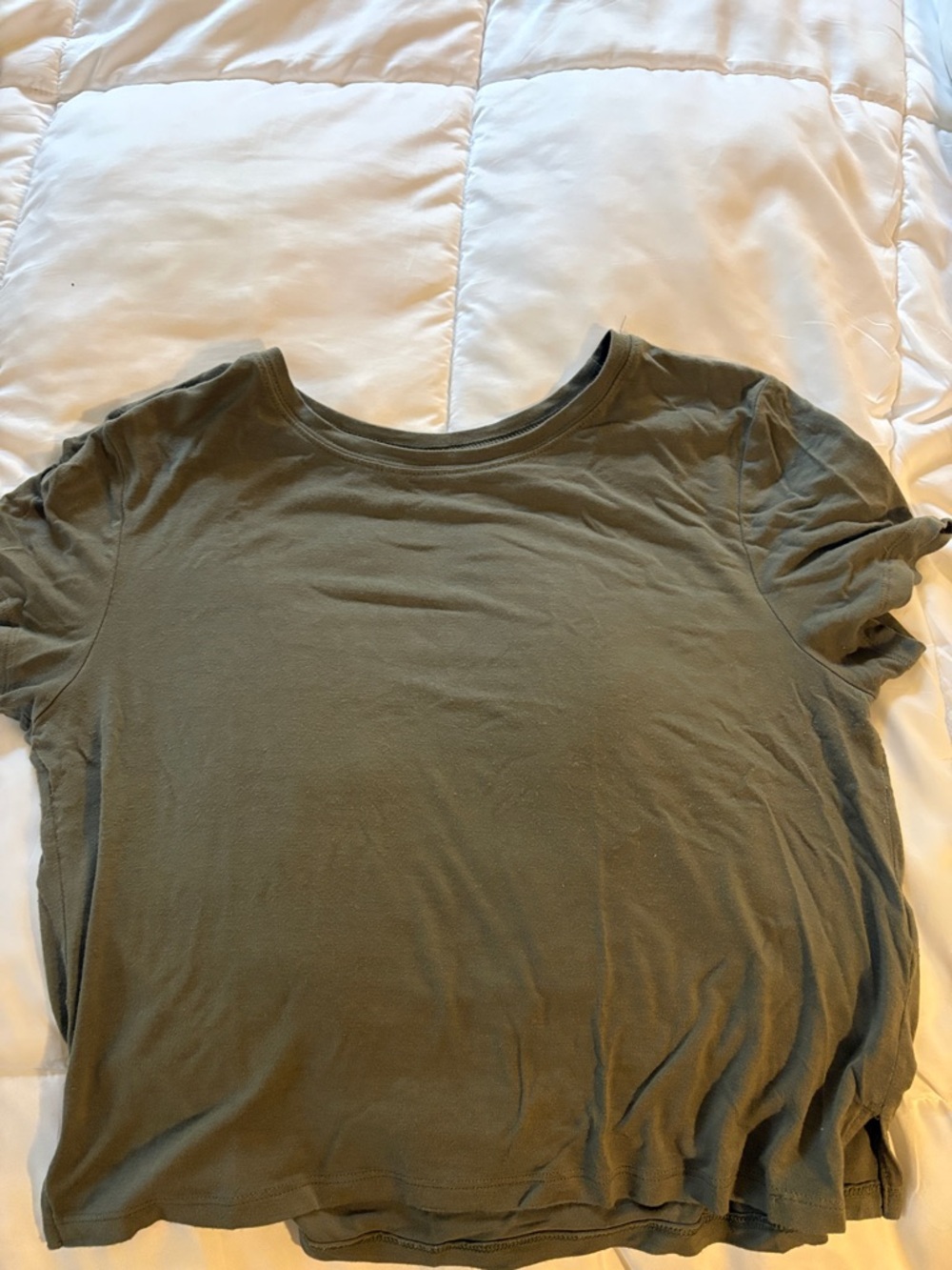 American Eagle Outfitters Olive Green Short-Sleeve Crew Tee
